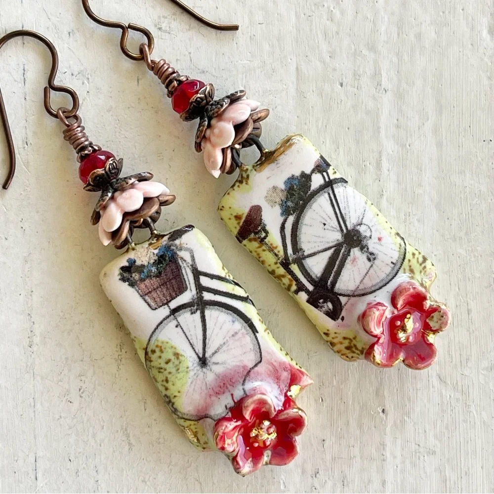 ARTISAN Earrings “Joy Ride” - Dangles - Picture 4 of 11